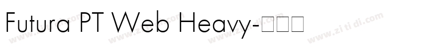 Futura PT Web Heavy字体转换